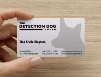 Marknadsföringsmaterial TKR Detection Dog Center